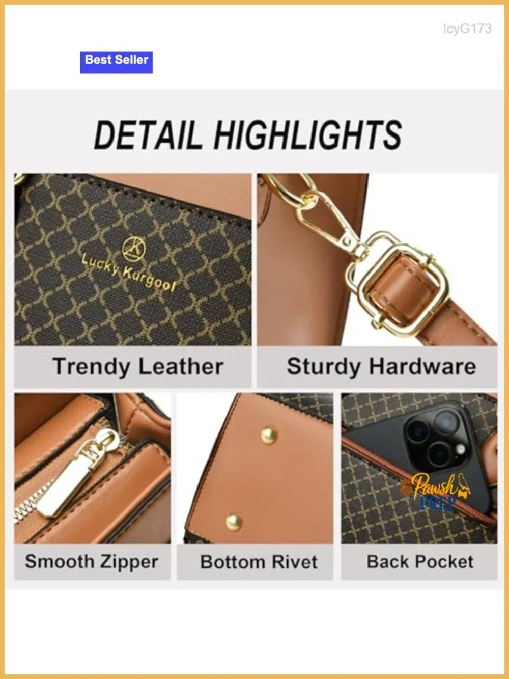 Faux Leather Dual-Tone Satchel Handbag Top Handle Crossbody Purse